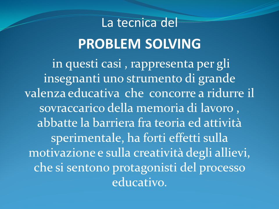 la tecnica del problem solving